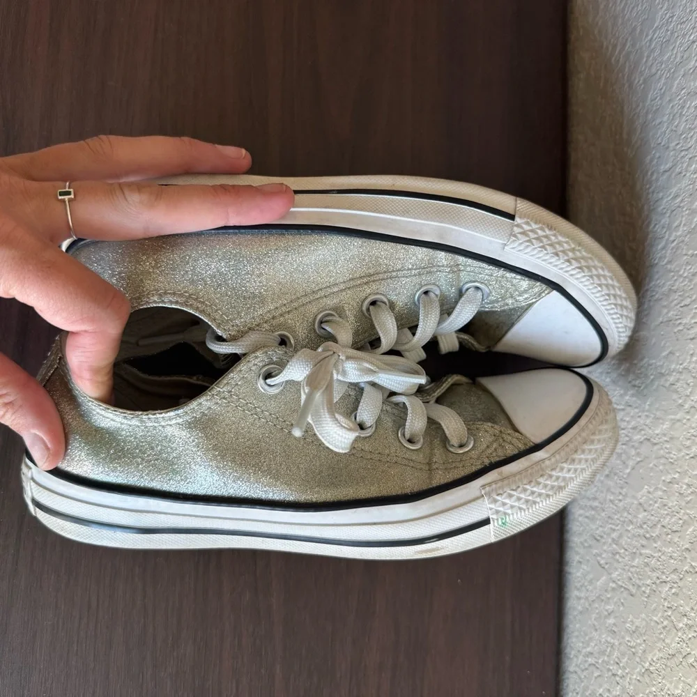 Converse All Star Glitter Sneakers Low Top‎ Lace Up Casual Shoes